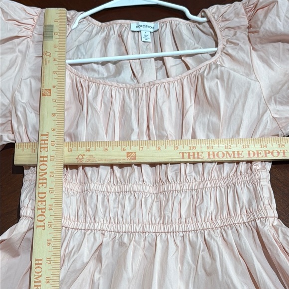 Nordstrom Peach and Pink Puff Sleeve Dress - Picture 13 of 13